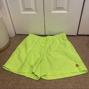 Carhartt yellow neon swim trunks